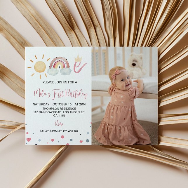 Invitación a la foto del primer cumpleaños del arc (Subido por el creador)
