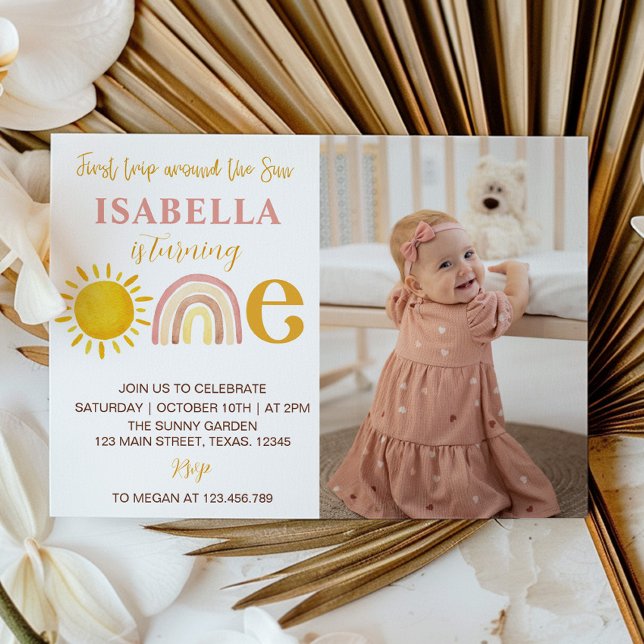 Invitación a la foto del primer cumpleaños del arc (Subido por el creador)