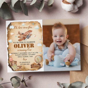 Invitación a la foto del primer cumpleaños del avi