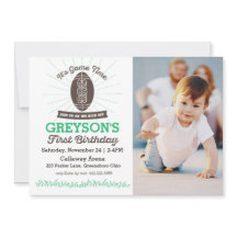 Invitación a la foto del primer cumpleaños del fút