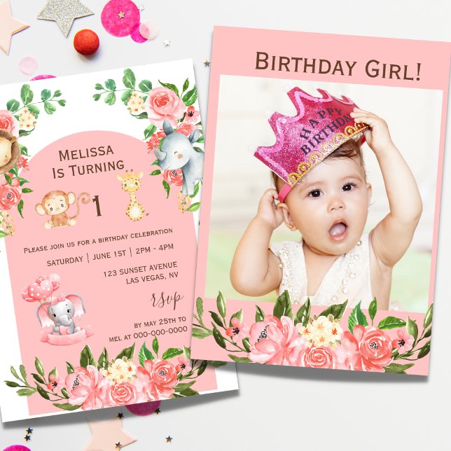 Invitación a la foto del primer cumpleaños del tem (Subido por el creador)