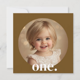 Invitación a la foto del primer cumpleaños en marr