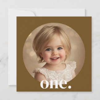 Invitación a la foto del primer cumpleaños en marr