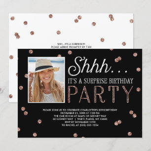 Invitación a la foto del Purpurina de Shh Surprise