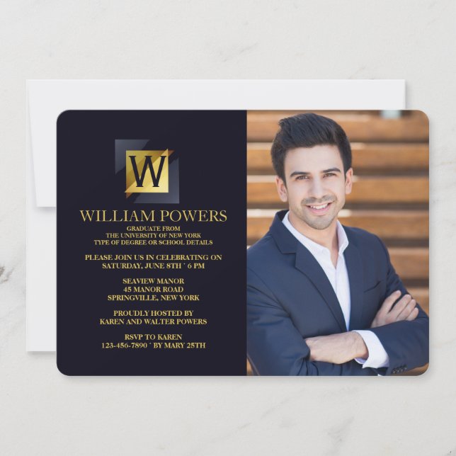 Invitación a la foto inicial de oro (Anverso)