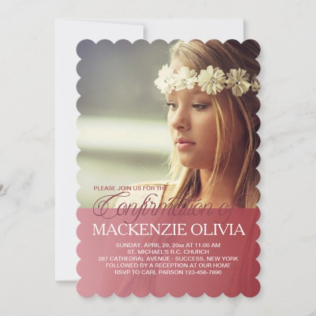 Invitación a la foto roja para la transparencia de (Anverso)