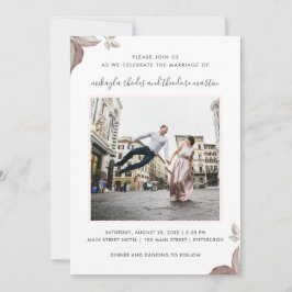 Invitación a la fotografía Boda de rosas rosas ros