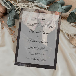 Invitación a la fotografía Boda moderna con superp