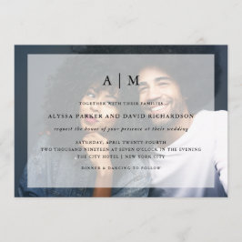 Invitación a la fotografía Boda moderna con superp