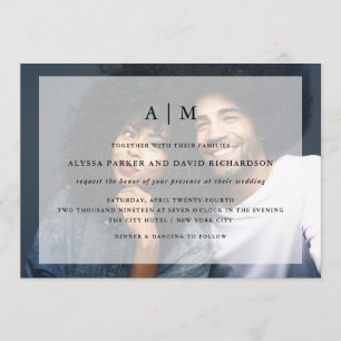 Invitación a la fotografía Boda moderna con superp