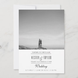 Invitación a la fotografía Boda moderna y mínima