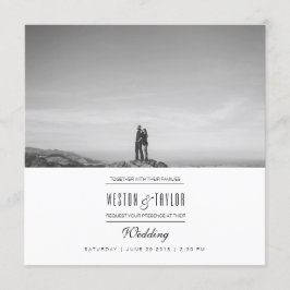 Invitación a la fotografía Boda moderna y mínima