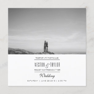 Invitación a la fotografía Boda moderna y mínima