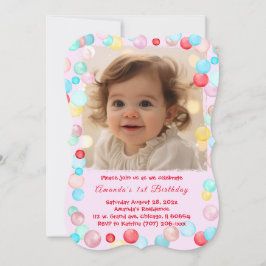 Invitación a la fotografía Chica de cumpleaños per