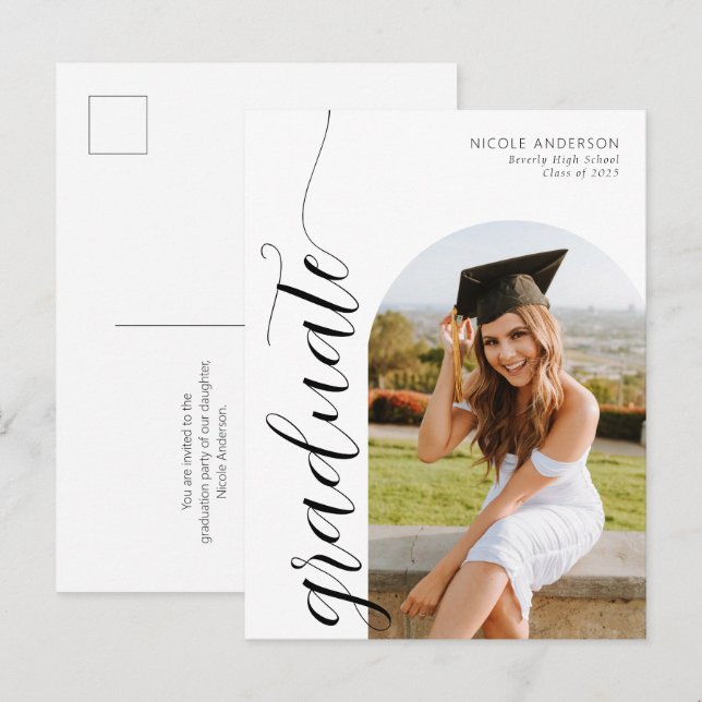 Invitación a la fotografía de arte para graduados  (Anverso / Reverso)