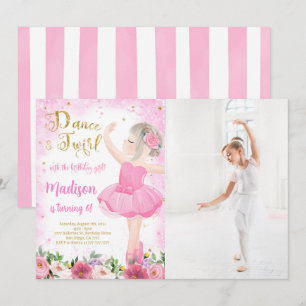Invitación a la fotografía de Ballerina dorada
