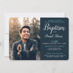 Invitación a la fotografía de bautismo de adultos