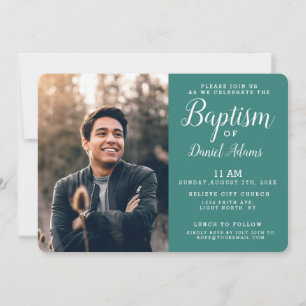 Invitación a la fotografía de bautismo de adultos