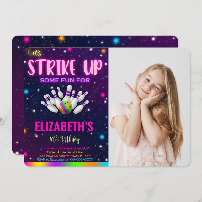 Invitación a la fotografía de bolos (Anverso / Reverso)