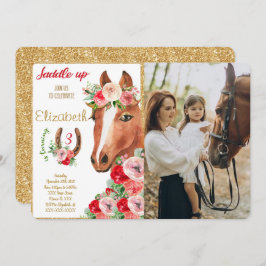 Invitación a la fotografía de caballo editable