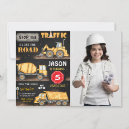 Invitación a la fotografía de construcción en negr