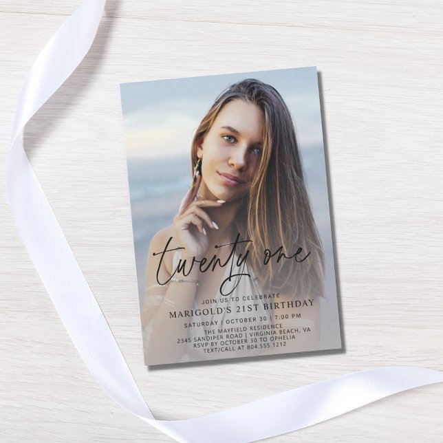 Invitación a la fotografía de cumpleaños 21 (Subido por el creador)