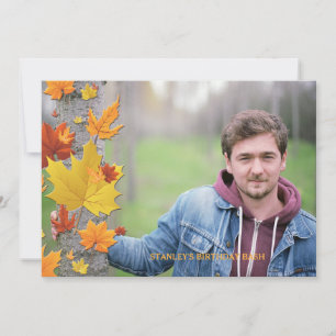 Invitación a la fotografía de fondo de otoño