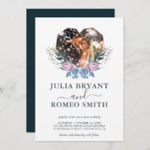 Invitación a la fotografía de forma de corazón de