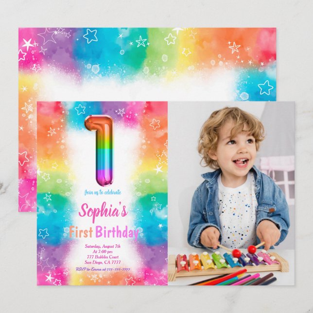 Invitación a la fotografía de globos (Anverso / Reverso)