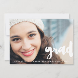 Invitación a la fotografía de graduación de escrit