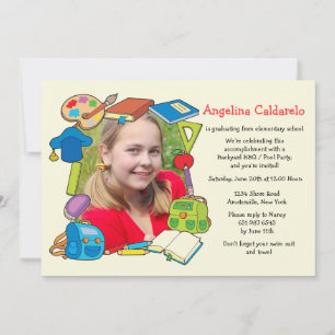 Invitación a la fotografía de graduación de grado 