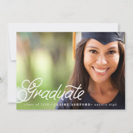 Invitación a la fotografía de graduación de guión 