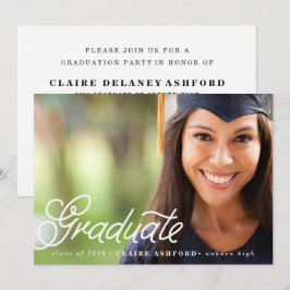Invitación a la fotografía de graduación de guión