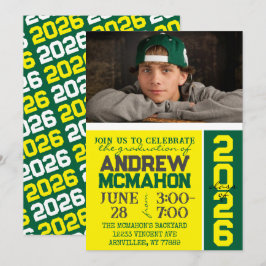 Invitación a la fotografía de graduación moderna a