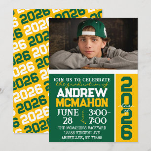 Invitación a la fotografía de graduación moderna v