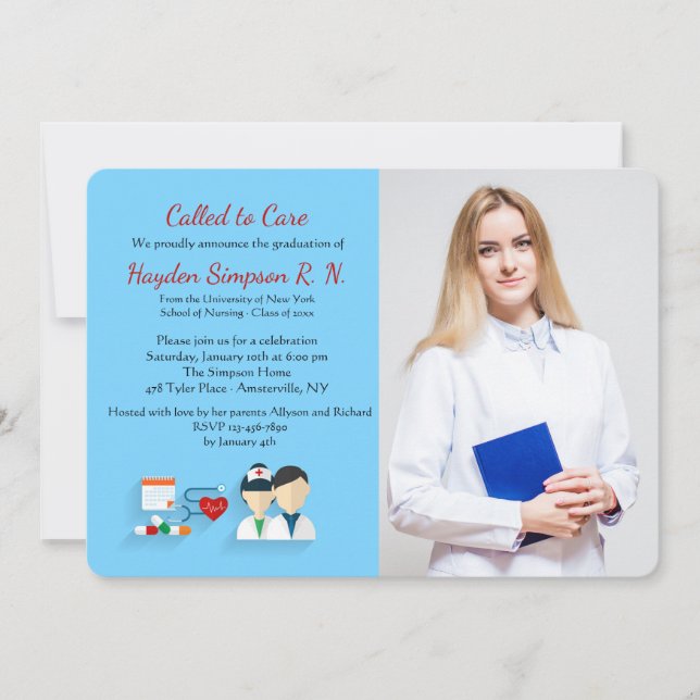 Invitación a la fotografía de graduados de la escu (Anverso)