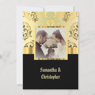 Invitación a la fotografía de la boda de damasco n