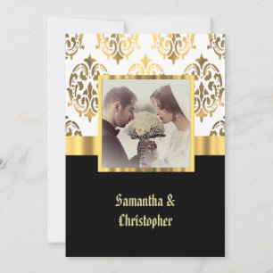 Invitación a la fotografía de la boda de damasco n