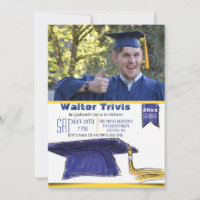 Invitación a la fotografía de la capa de graduació