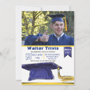 Invitación a la fotografía de la capa de graduació