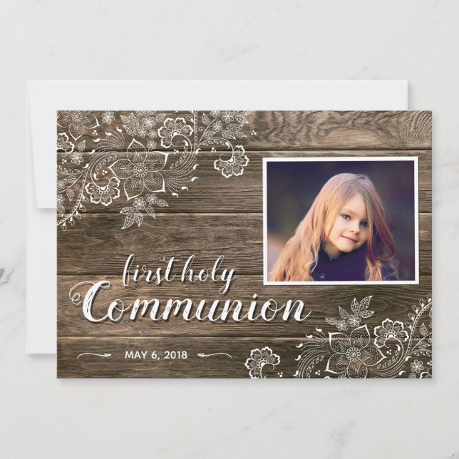 Invitación a la fotografía de la primera comunión  (Anverso)