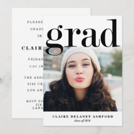 Invitación a la fotografía de la tipografía de gra