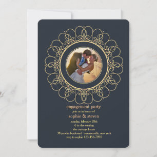 Invitación a la fotografía de los corazones redond