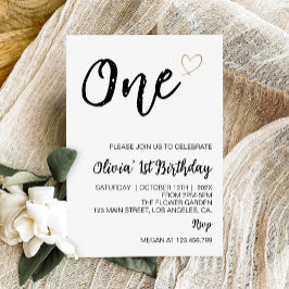 Invitación a la fotografía de primer cumpleaños de