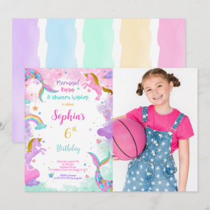 Invitación a la fotografía de unicornio en color d