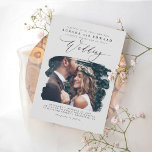 Invitación a la fotografía del Boda Boho Gris Mode<br><div class="desc">Invitaciones románticas modernas y mínimas a la fotografía boda</div>