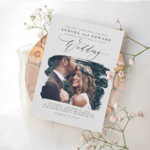 Invitación a la fotografía del Boda Boho Gris Mode
