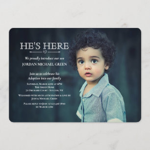 Invitación a la fotografía del Fiesta de adopción