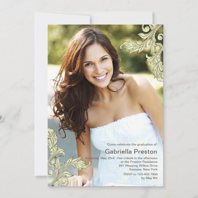 Invitación a la fotografía en los rincones elegant (Anverso)