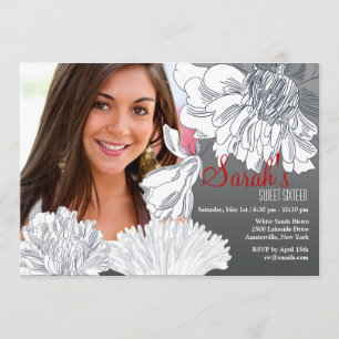 Invitación a la fotografía floral en blanco y negr